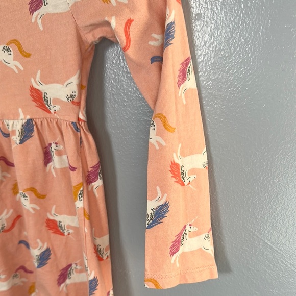 Old Navy Unicorn Print Dress Long Sleeves Stretch Pink Toddler Girls 6T - Picture 4 of 7